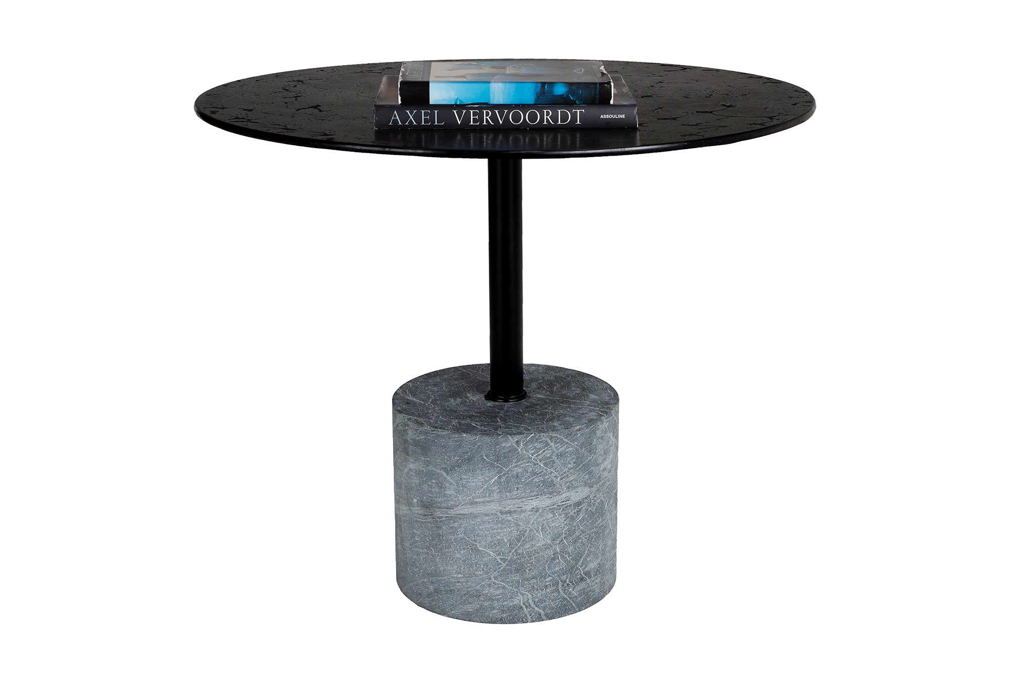 Modern Stone and Metal Bistro Table