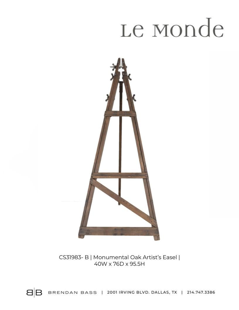 Monumental Oak Artist's Easel