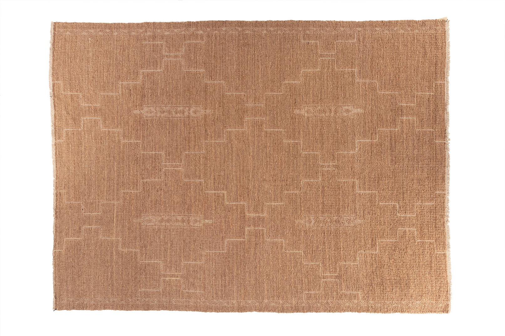 Nuetral Geometric Moroccan Flat Weave Area Rug