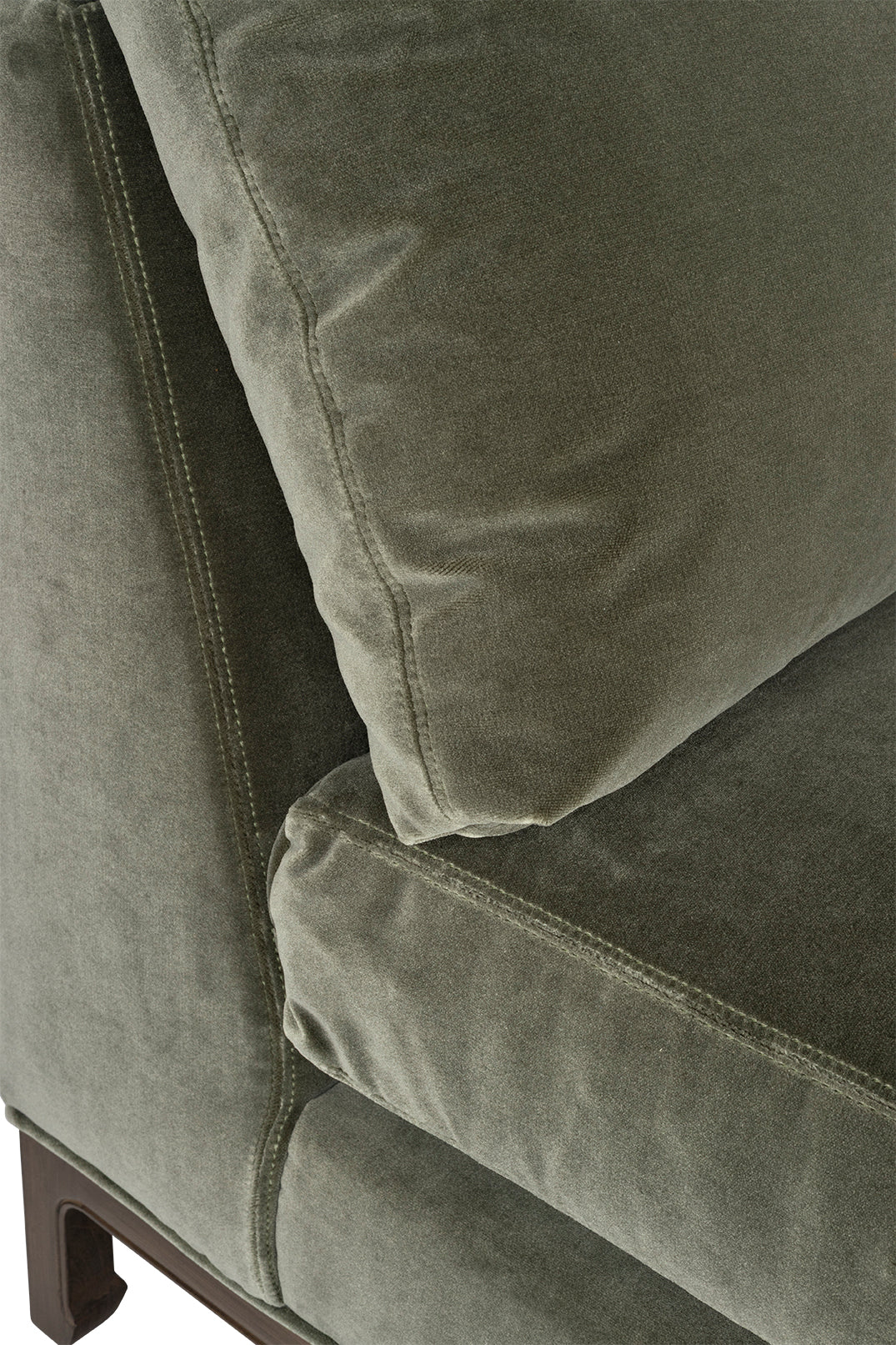 Transitional Mohair Armless Chair
