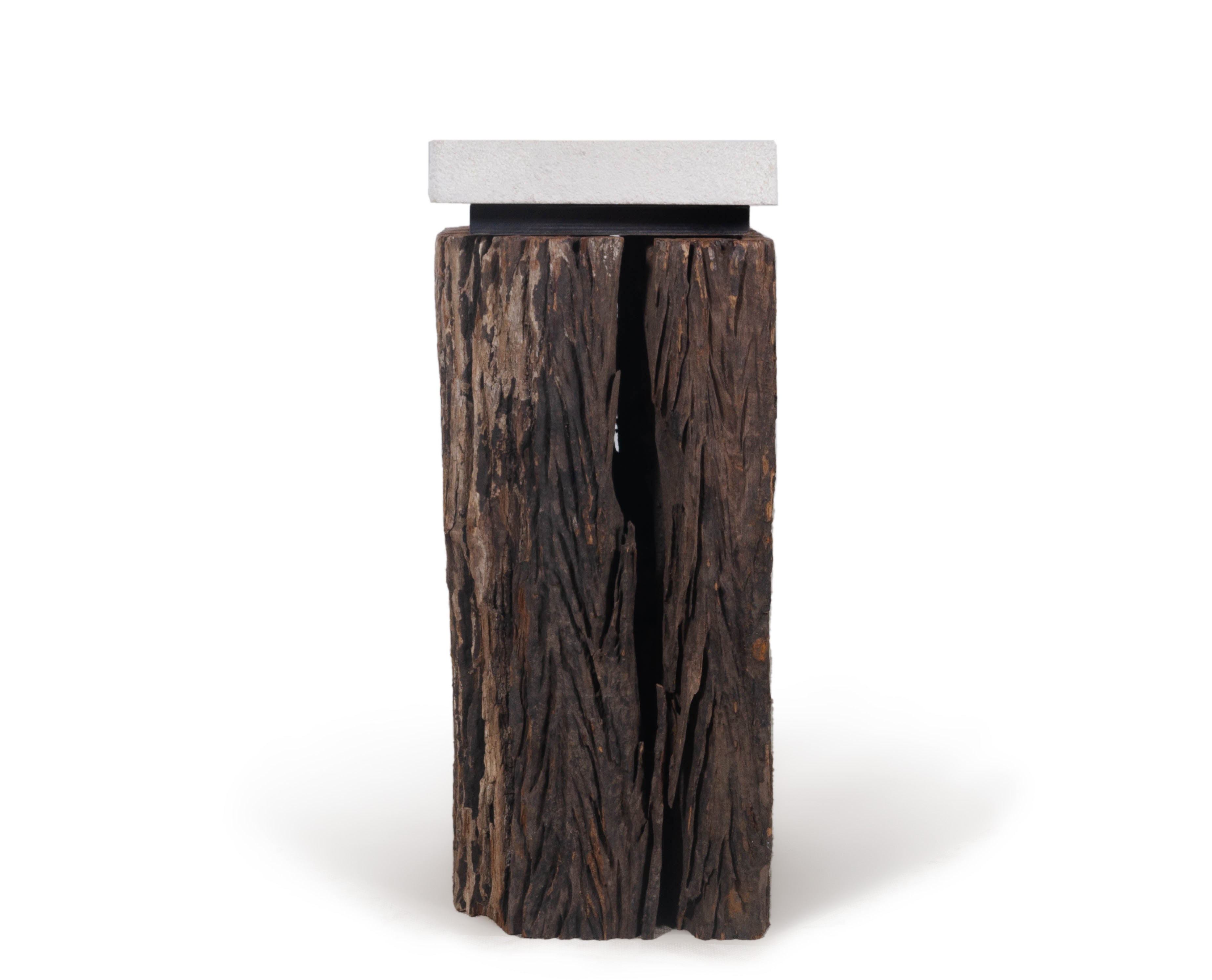 Dutch Side Table with Limestone Top