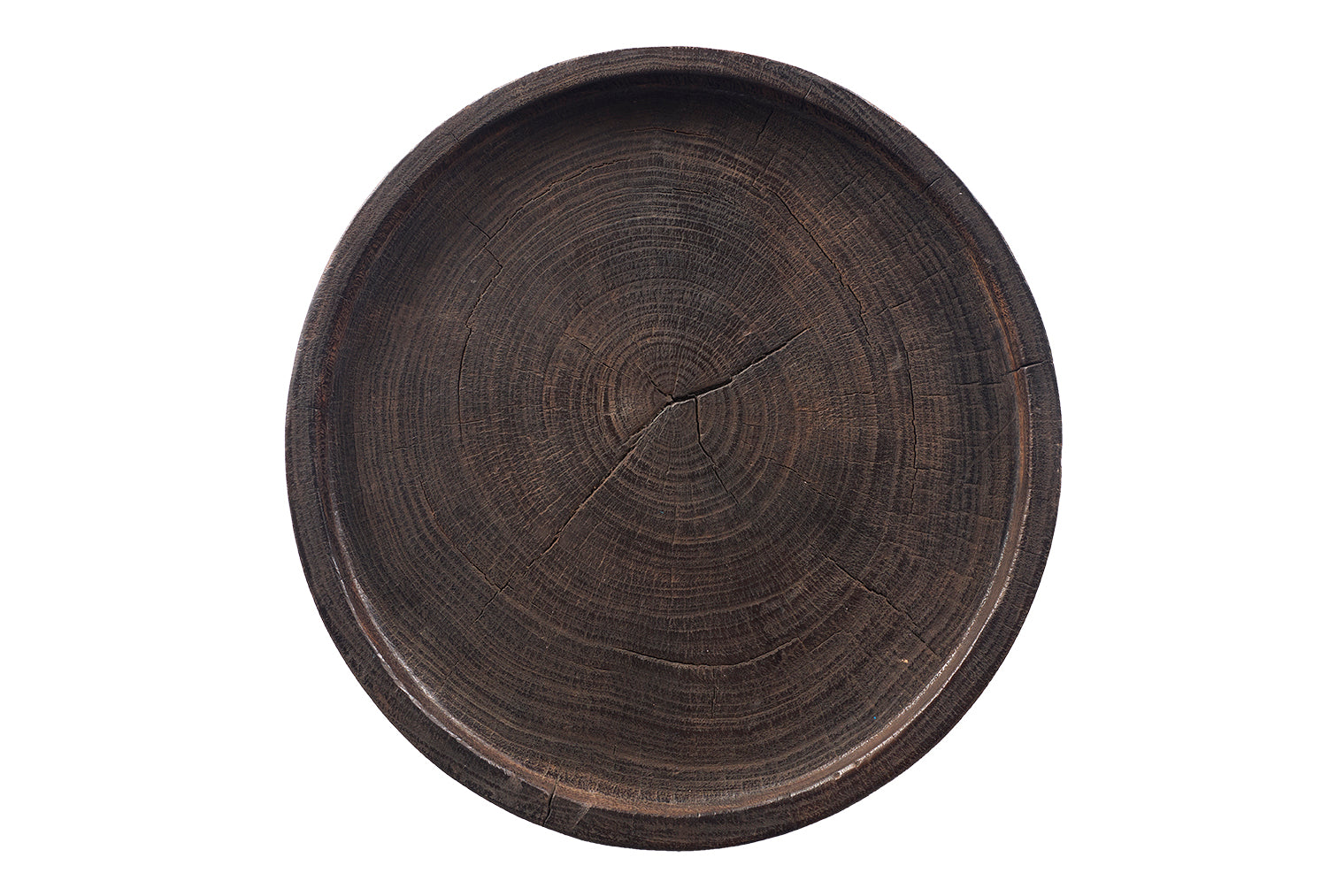 Modern Ebonized Lychee Side Table