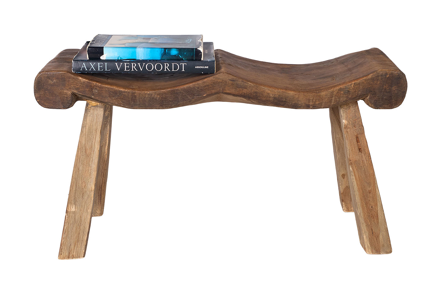 Scalloped Weathered Elm Bench