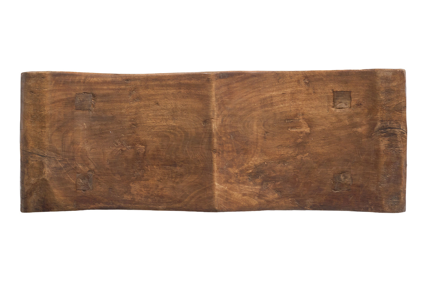Scalloped Weathered Elm Bench