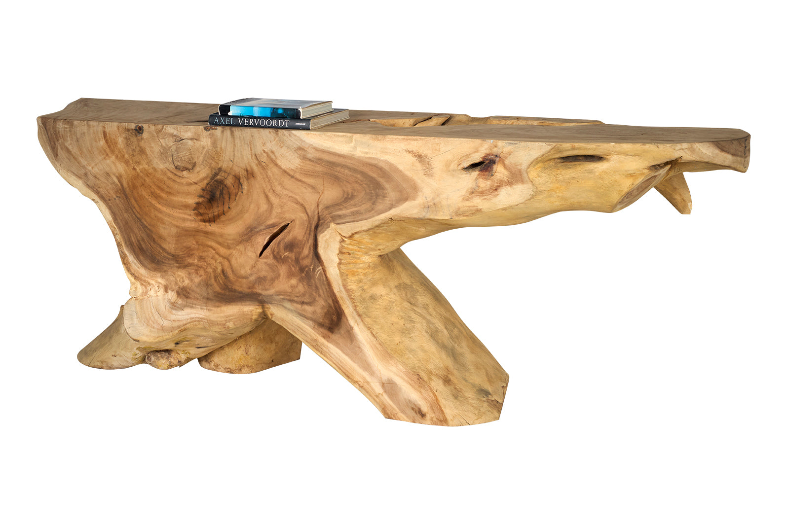 Monumental Organic Form Lychee Wood Console