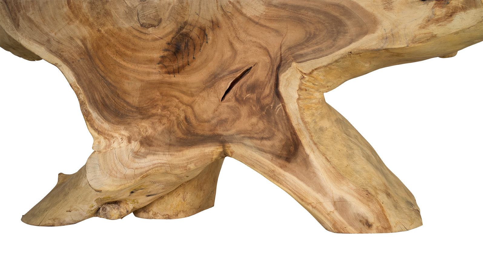 Monumental Organic Form Lychee Wood Console