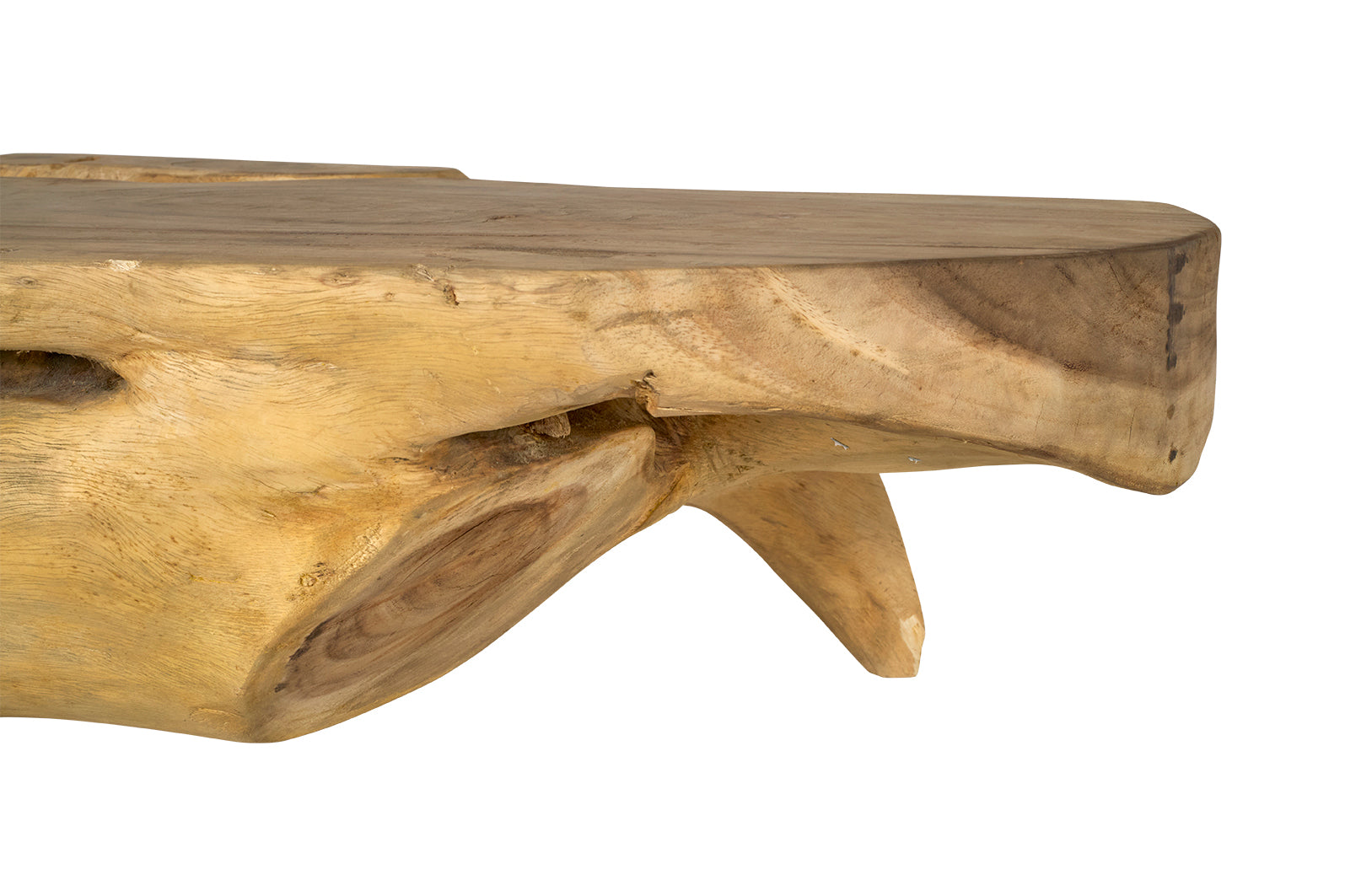 Monumental Organic Form Lychee Wood Console