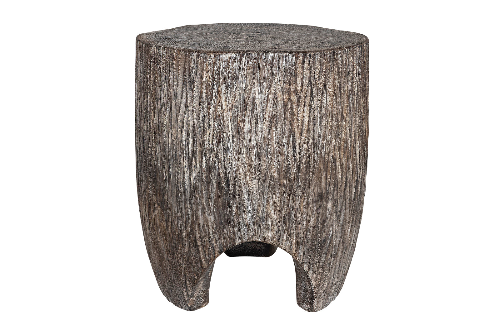 Carved Lychee Wood Side Table