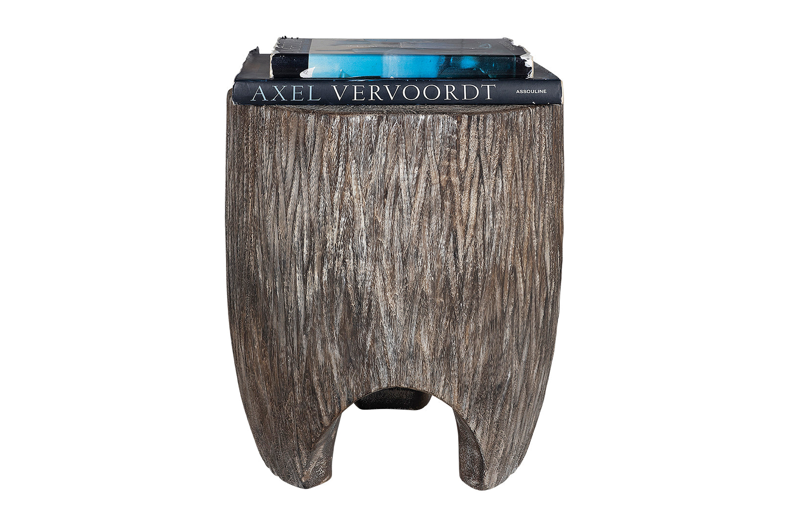 Carved Lychee Wood Side Table