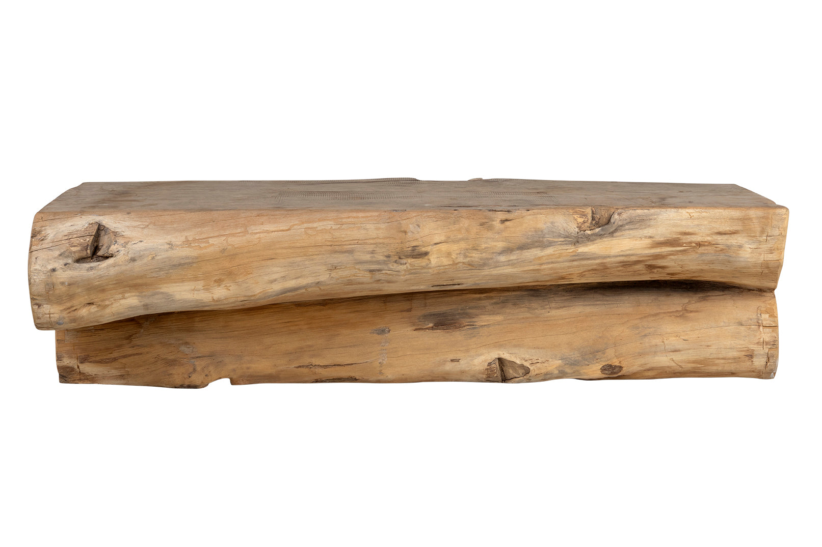 Organic Form Lychee Wood Trunk Bench