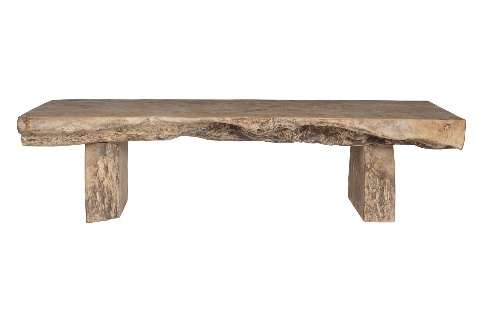 Organic Form Coffee Table in Bleached Lychee Wood