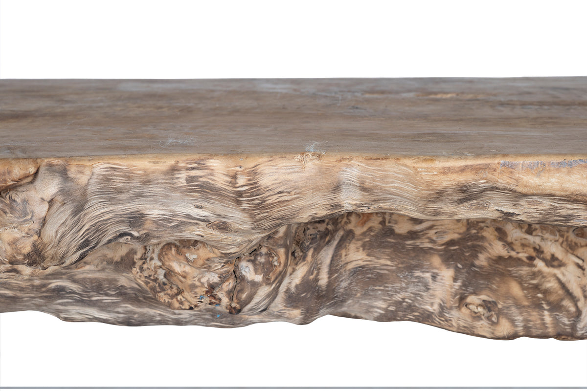 Organic Form Coffee Table in Bleached Lychee Wood
