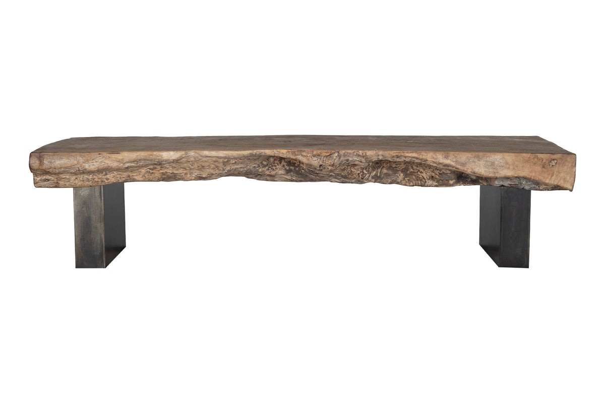 Organic Form Coffee Table in Bleached Lychee Wood