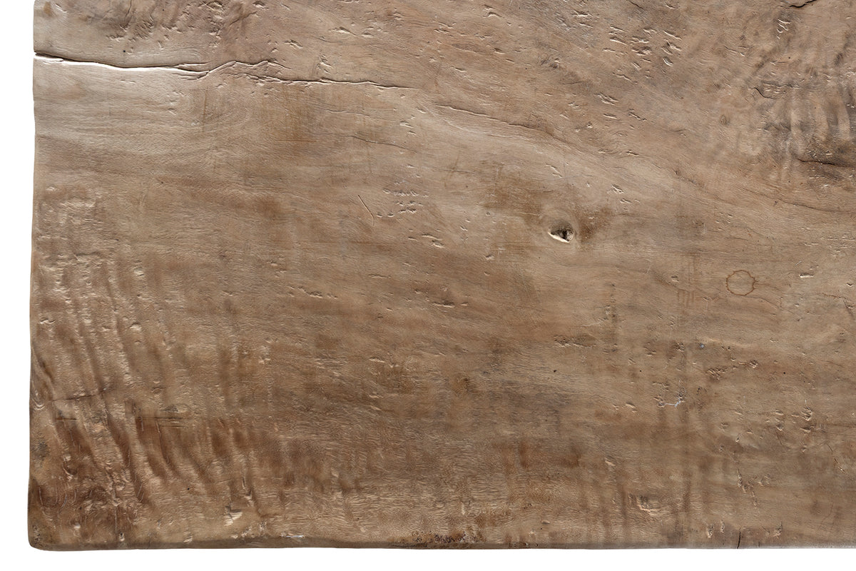 Organic Form Coffee Table in Bleached Lychee Wood