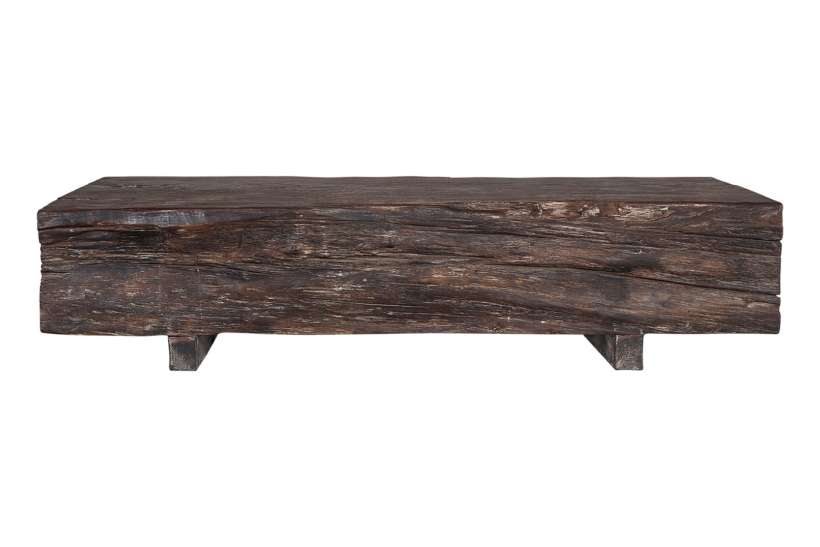Lychee Wood Coffee Table in Patinated Finish
