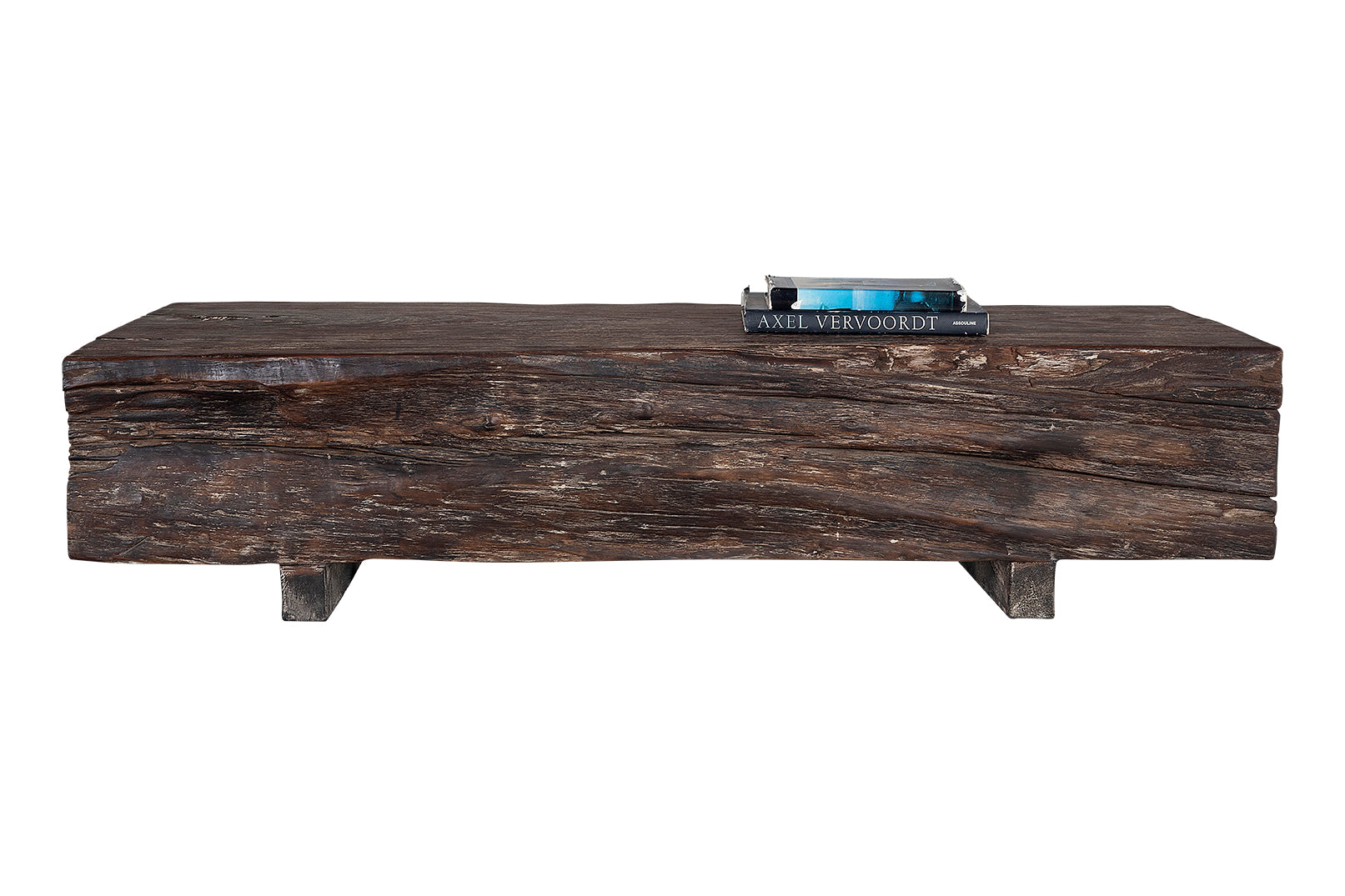 Lychee Wood Coffee Table in Patinated Finish