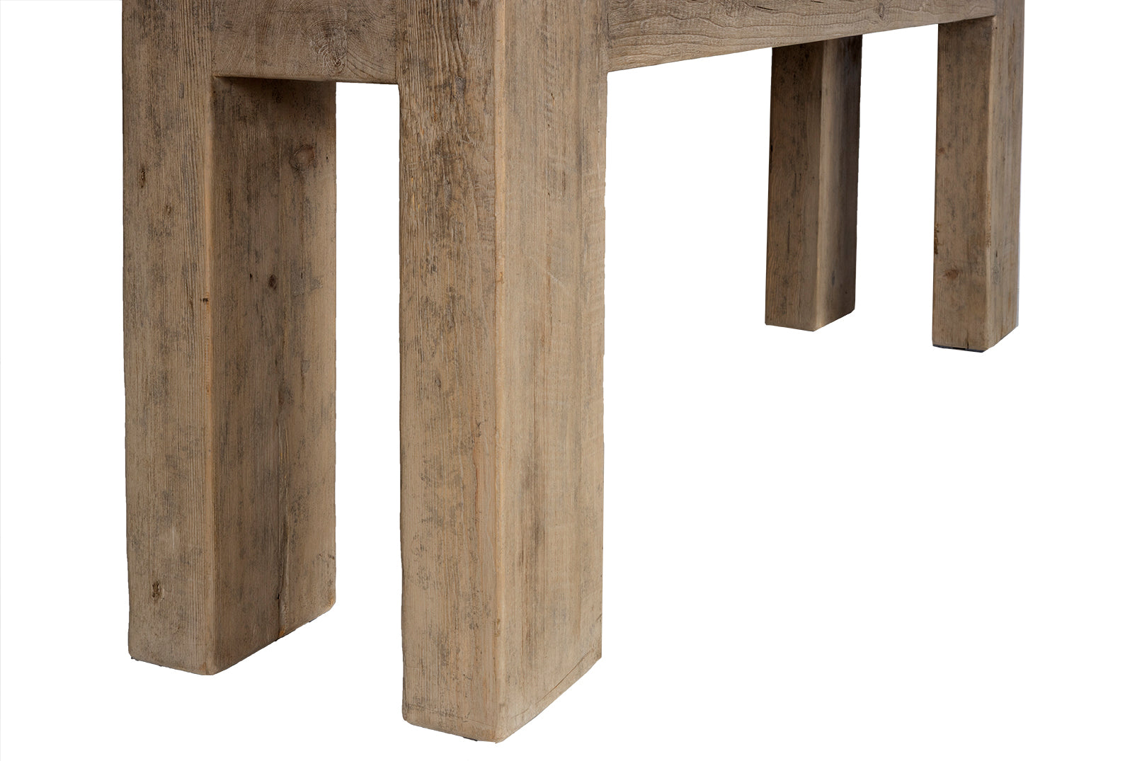 Reclaimed Elm Parsons Style Wood Console