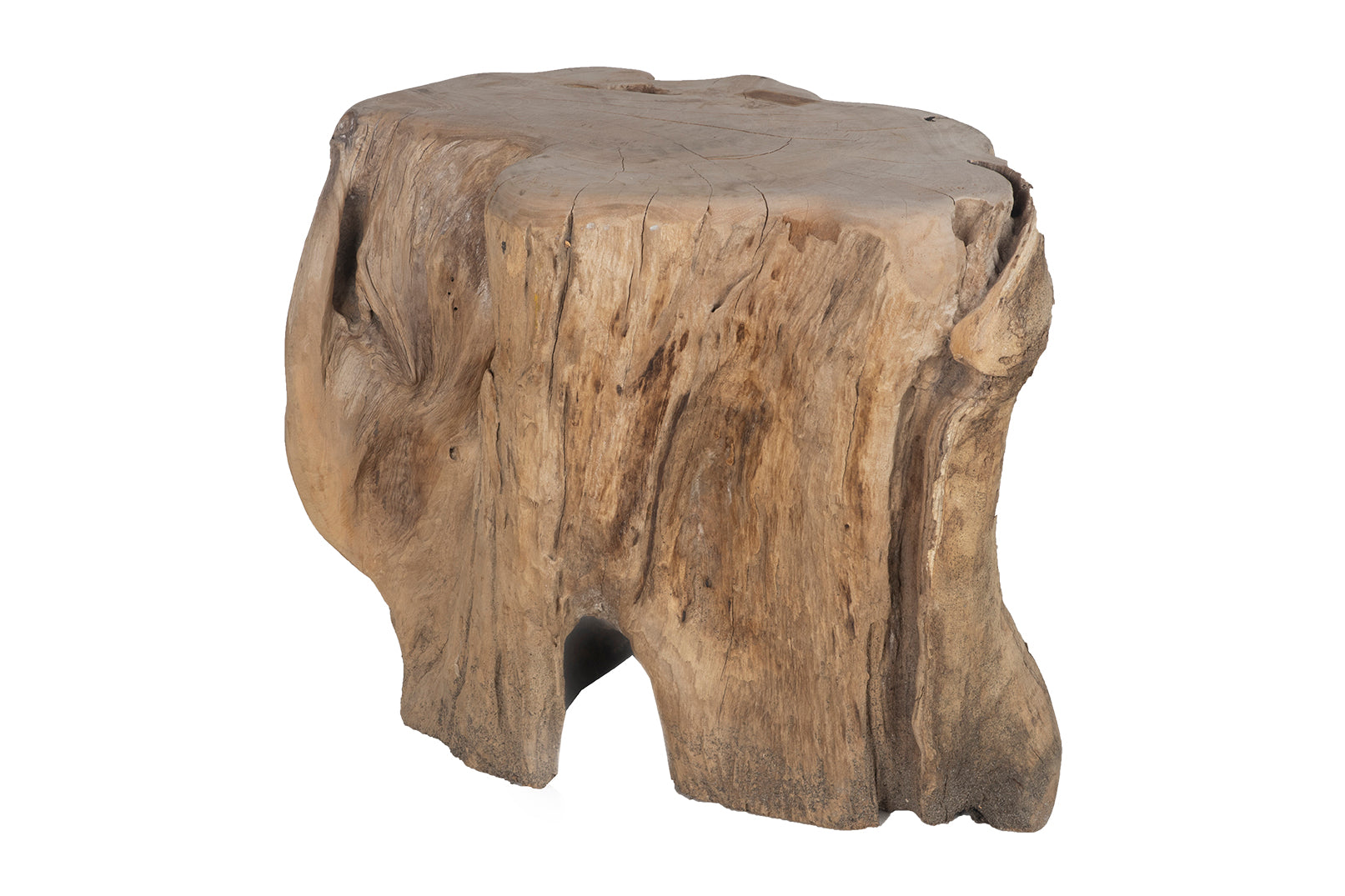 Organic Teak Root Wood Side Table