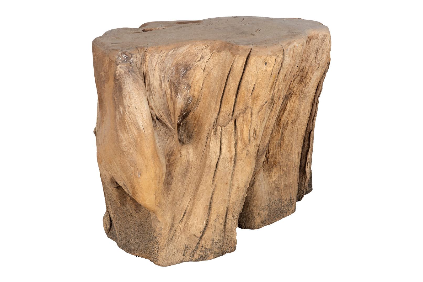 Organic Teak Root Wood Side Table