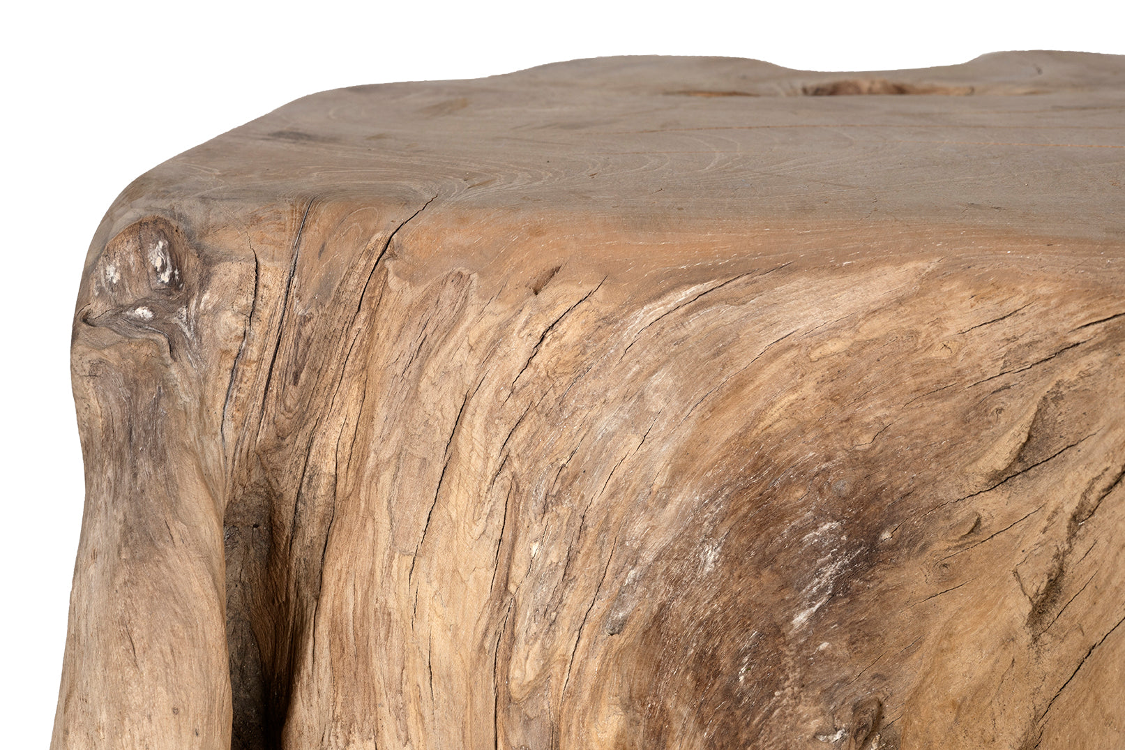 Organic Teak Root Wood Side Table