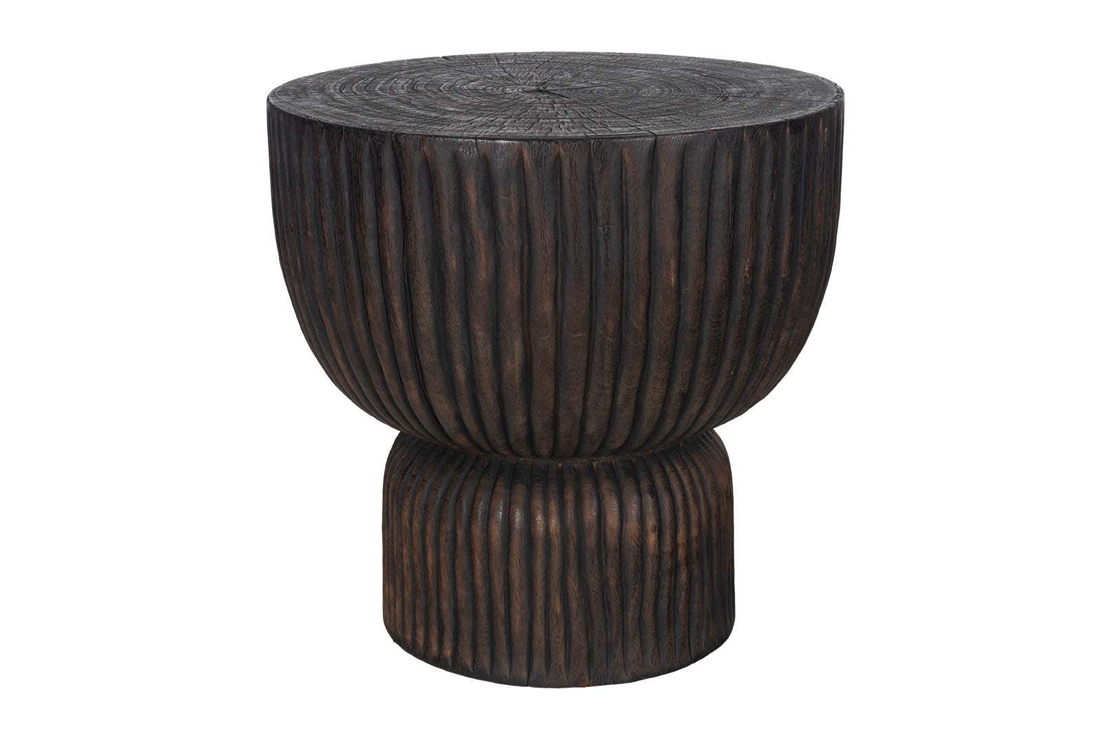 Reed Detail Tapered Side Table