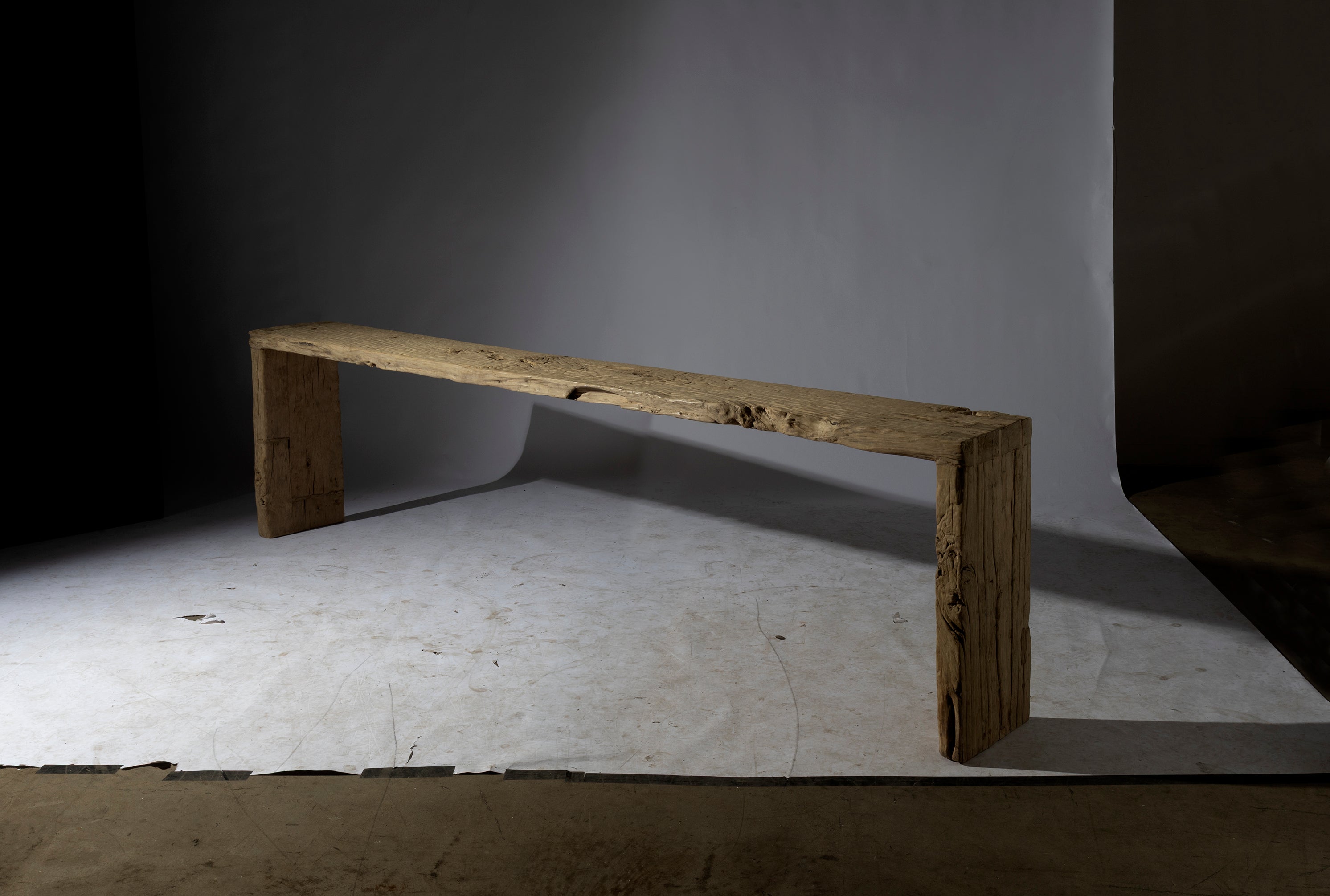 Organic Bleached Elm Waterfall Console