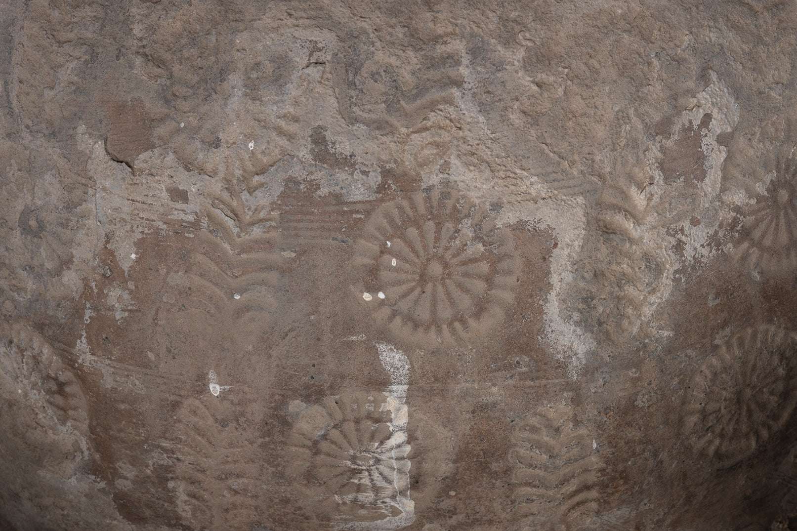 Monumental Terra Cotta Vase with Stamped Detail