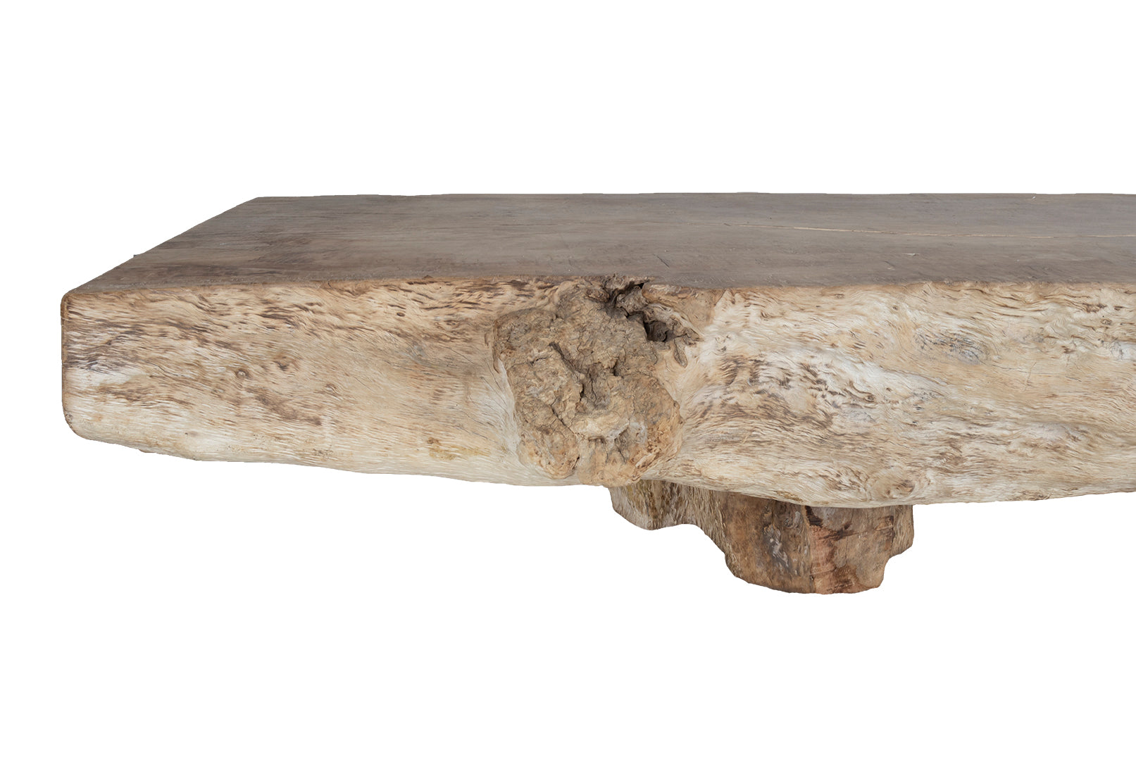 Organic Form Monumental Lychee Wood Coffee Table