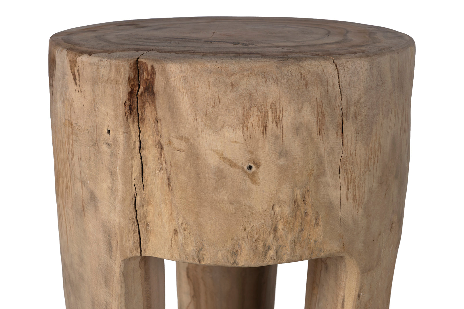 Hand Carved Wood Stool