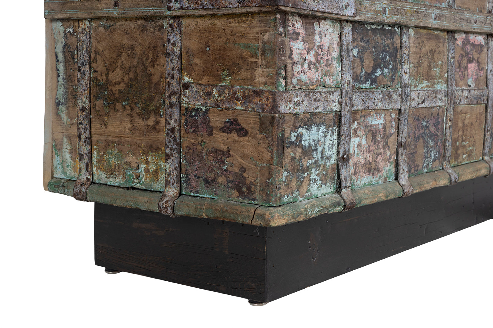 Original Paint Patina Elm Server on Plinth Base