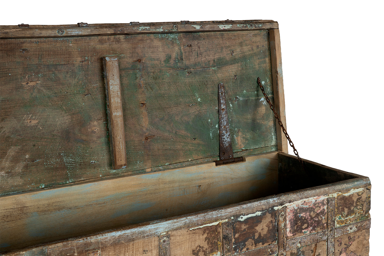 Original Paint Patina Elm Server on Plinth Base