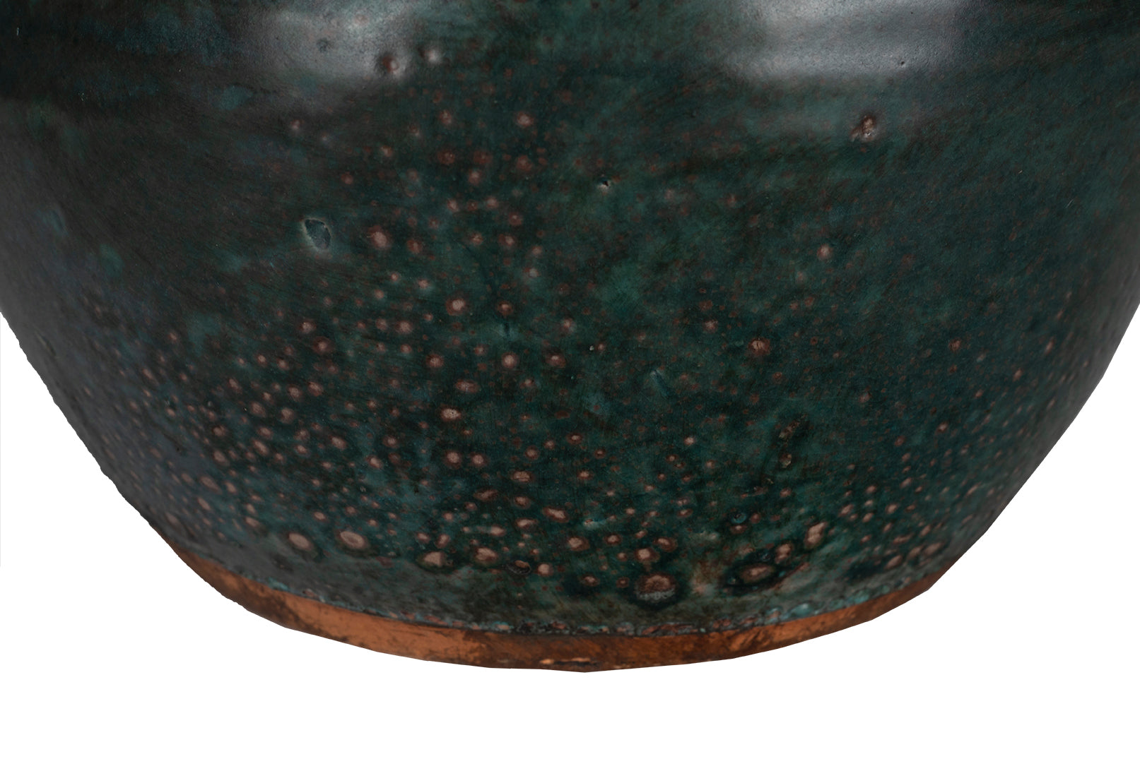 Malachite Glazed Terra Cotta Pot