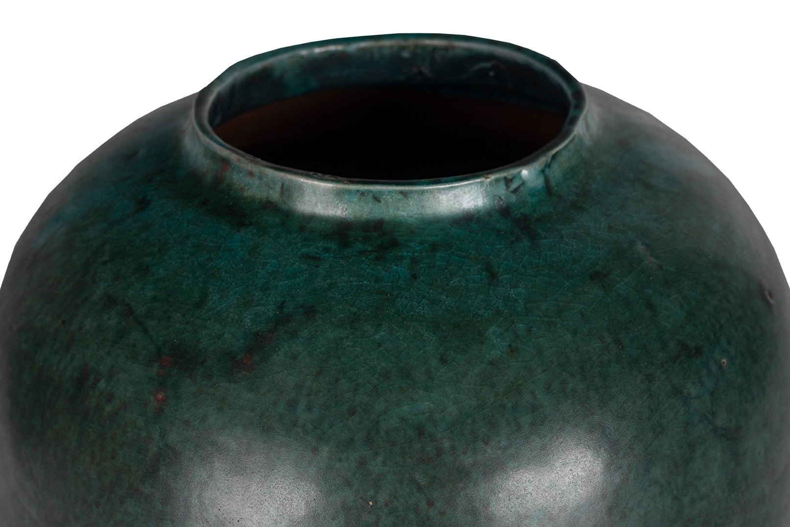 Malachite Glazed Terra Cotta Pot