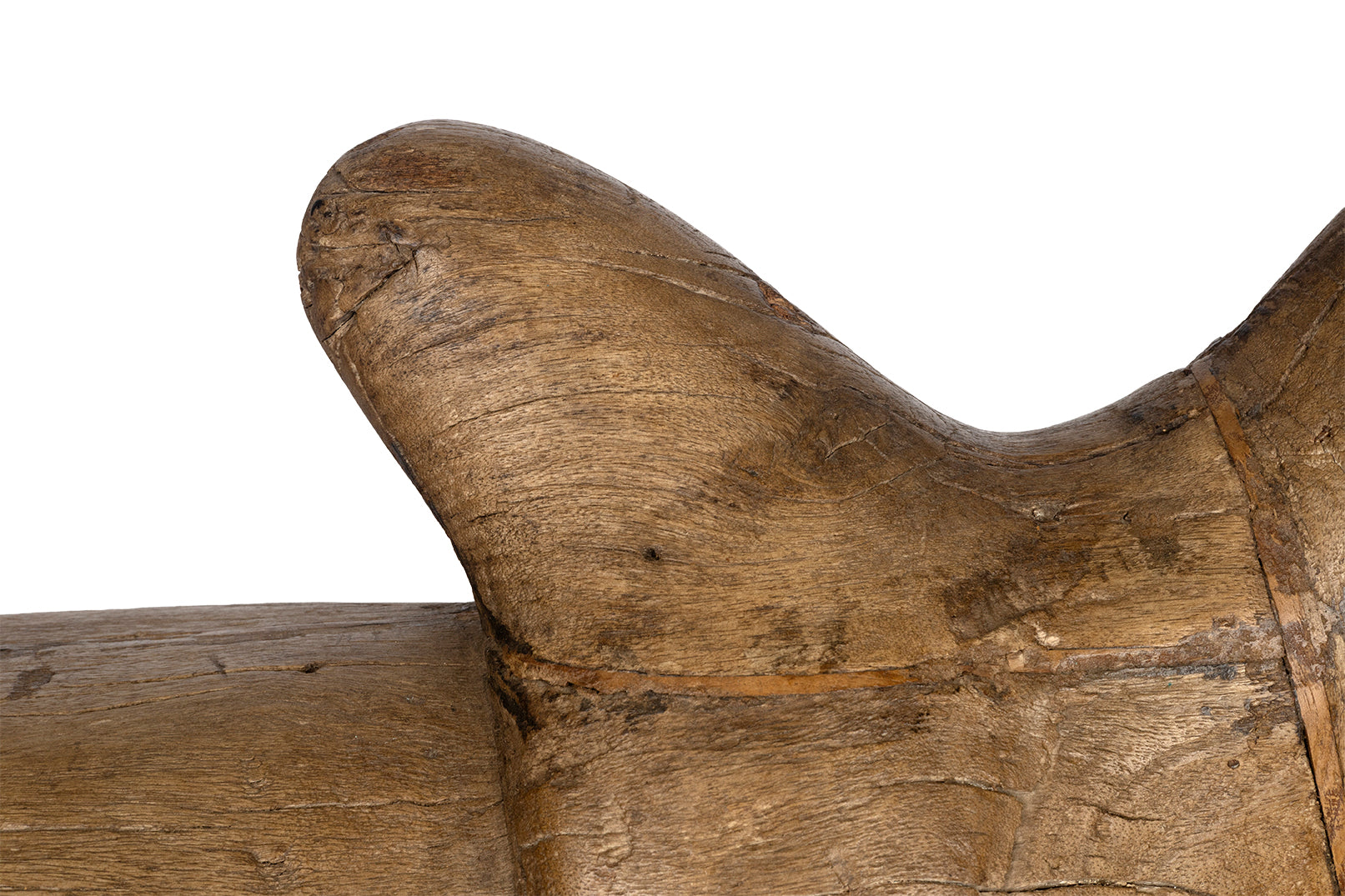Vintage Elm Carousel Horse on Stand