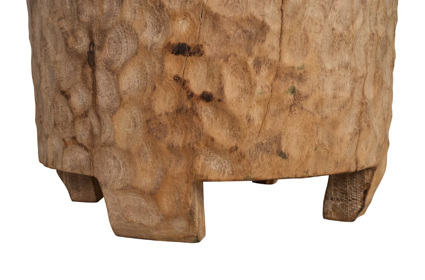 Bleached Lychee Wood Side Table