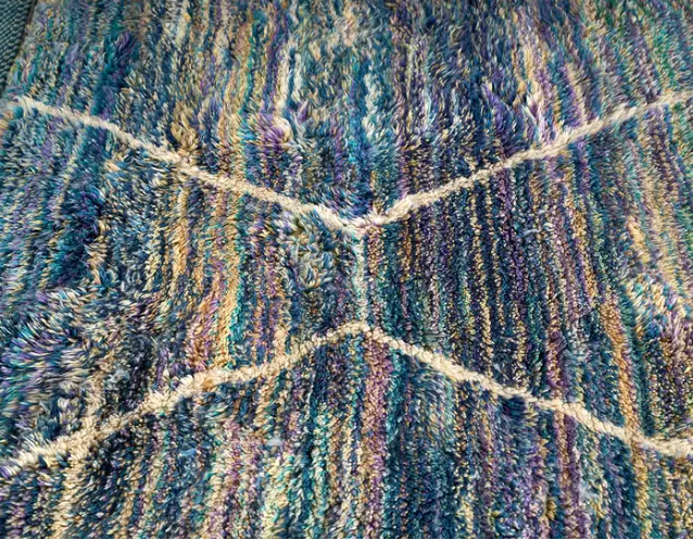 Moroccan Berber Rug in Cool Multi Tone Weave