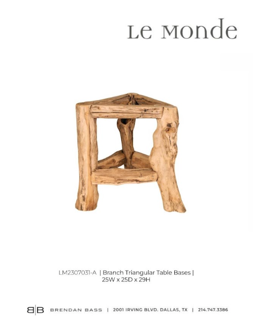 Vintage Branch Triangular Table Base