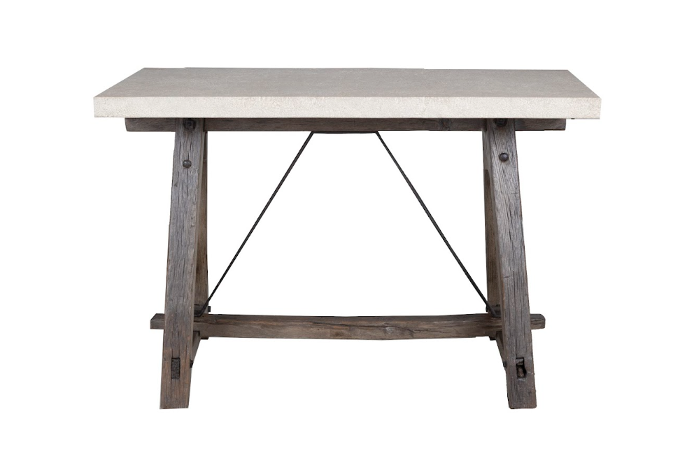 Vintage French Saw Horse w/ Limestone Top