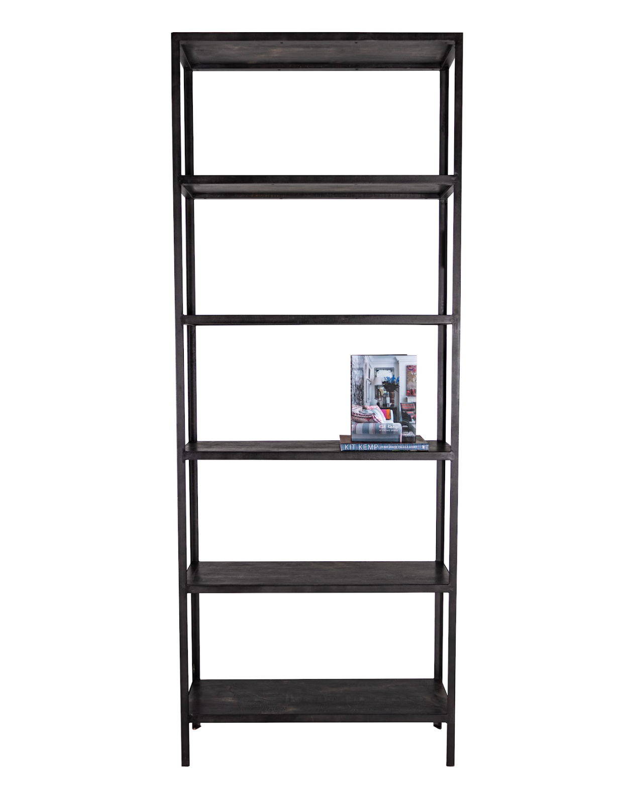 Patinated Steel and Wood Etagere