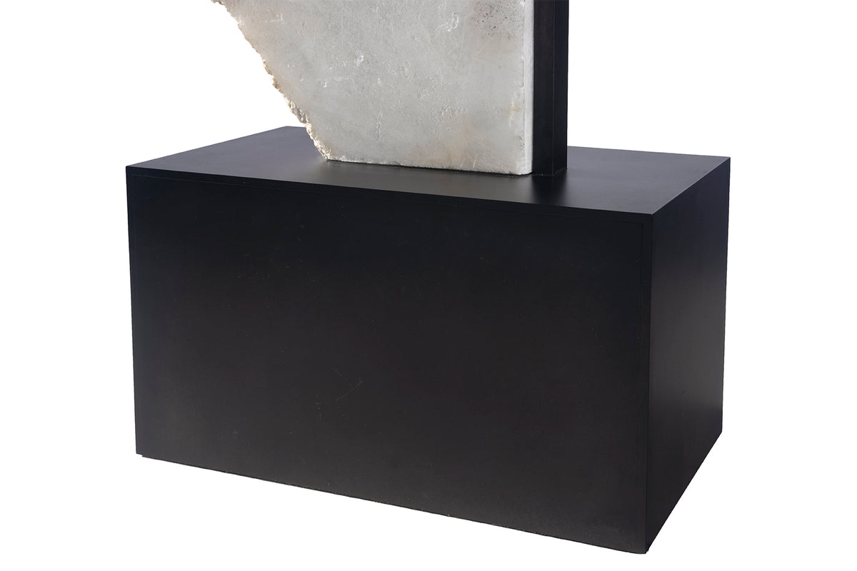 Selenite Sculpture on Steel Mount