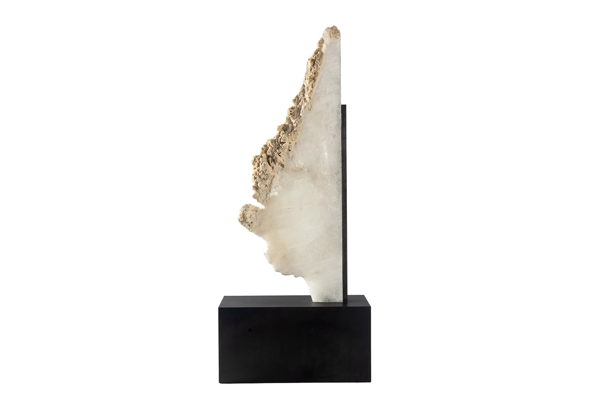 Selenite Sculpture on Steel Mount