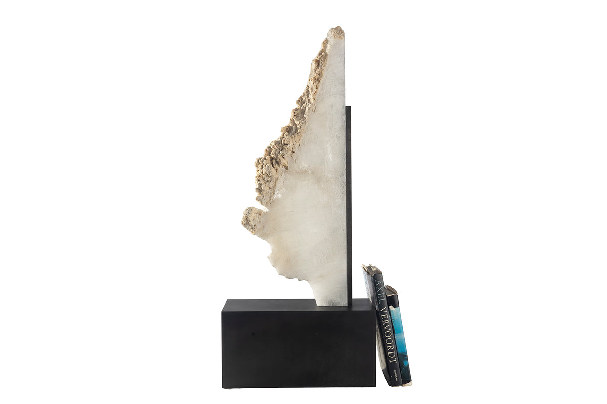 Selenite Sculpture on Steel Mount