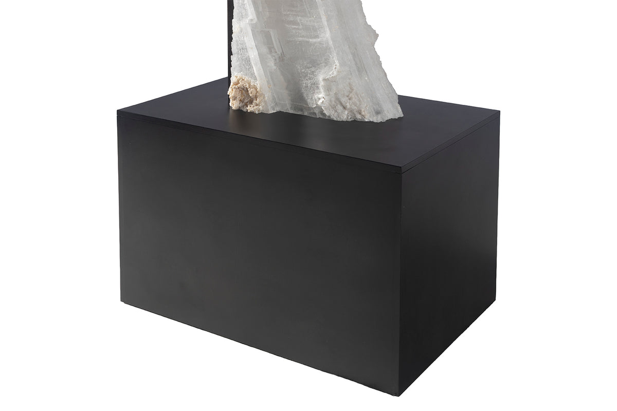 Selenite Sculpture on Steel Mount