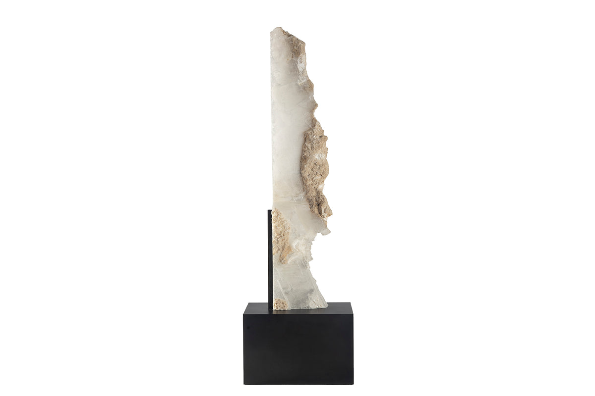 Selenite Sculpture on Steel Mount