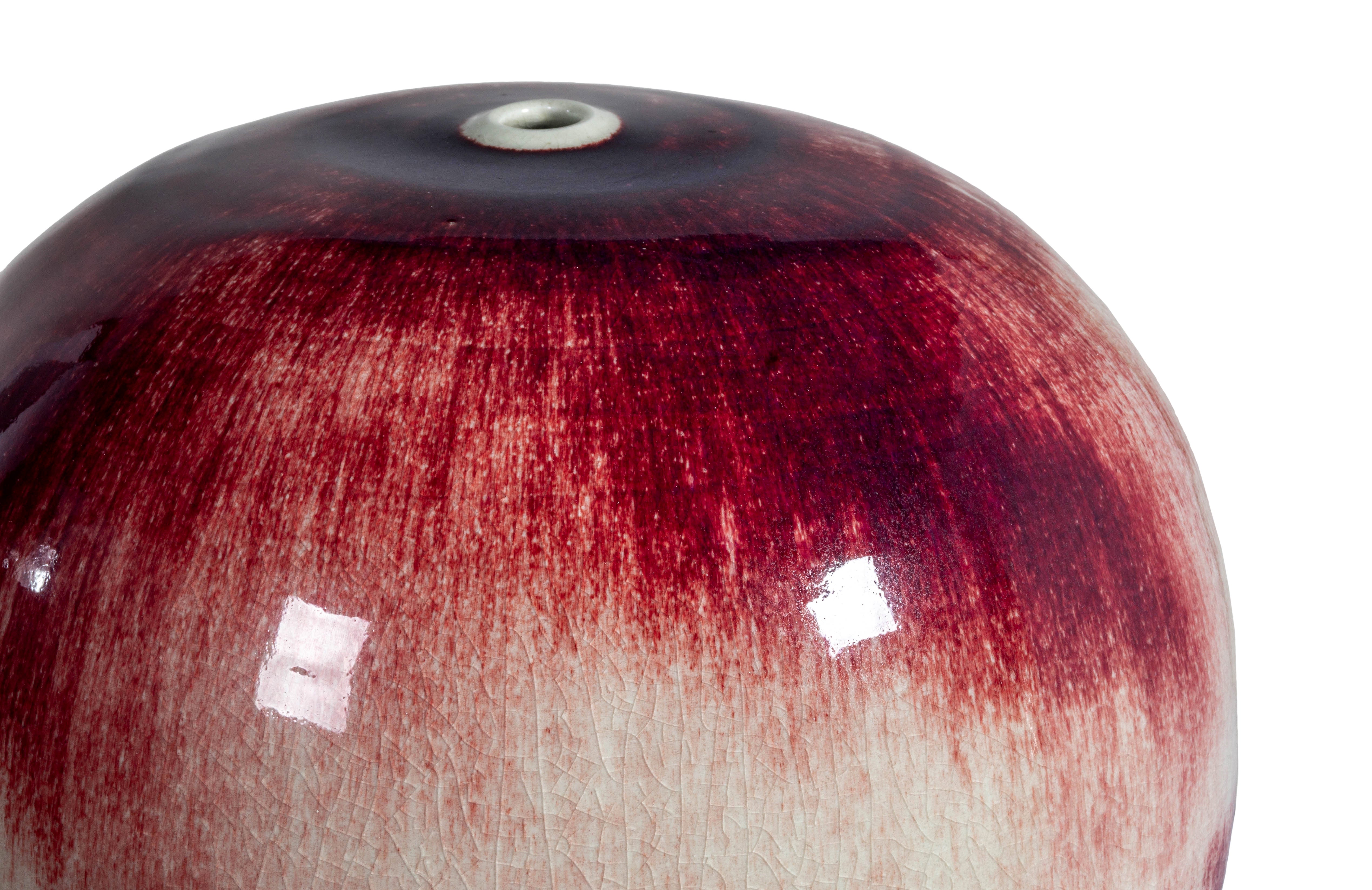Signed John Takehara Oxblood Glazed Vase