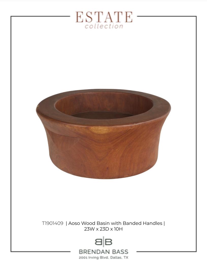 Aoso Wood Basin with Handles