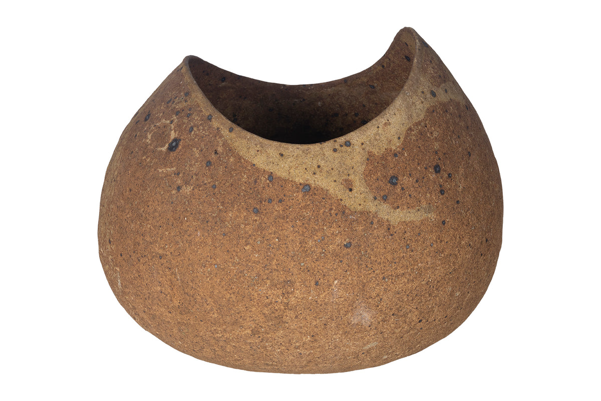 Organic Modern Studio Pottery Pod Vessel by Michael Imes