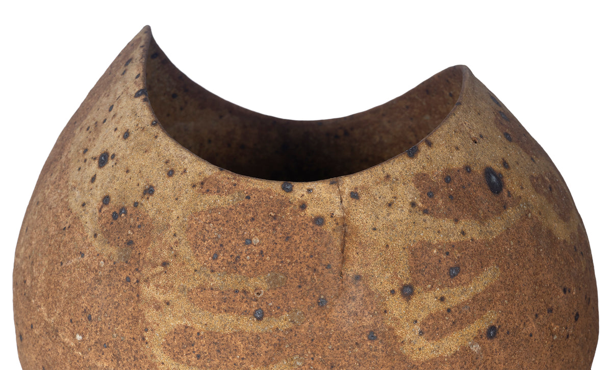 Organic Modern Studio Pottery Pod Vessel by Michael Imes