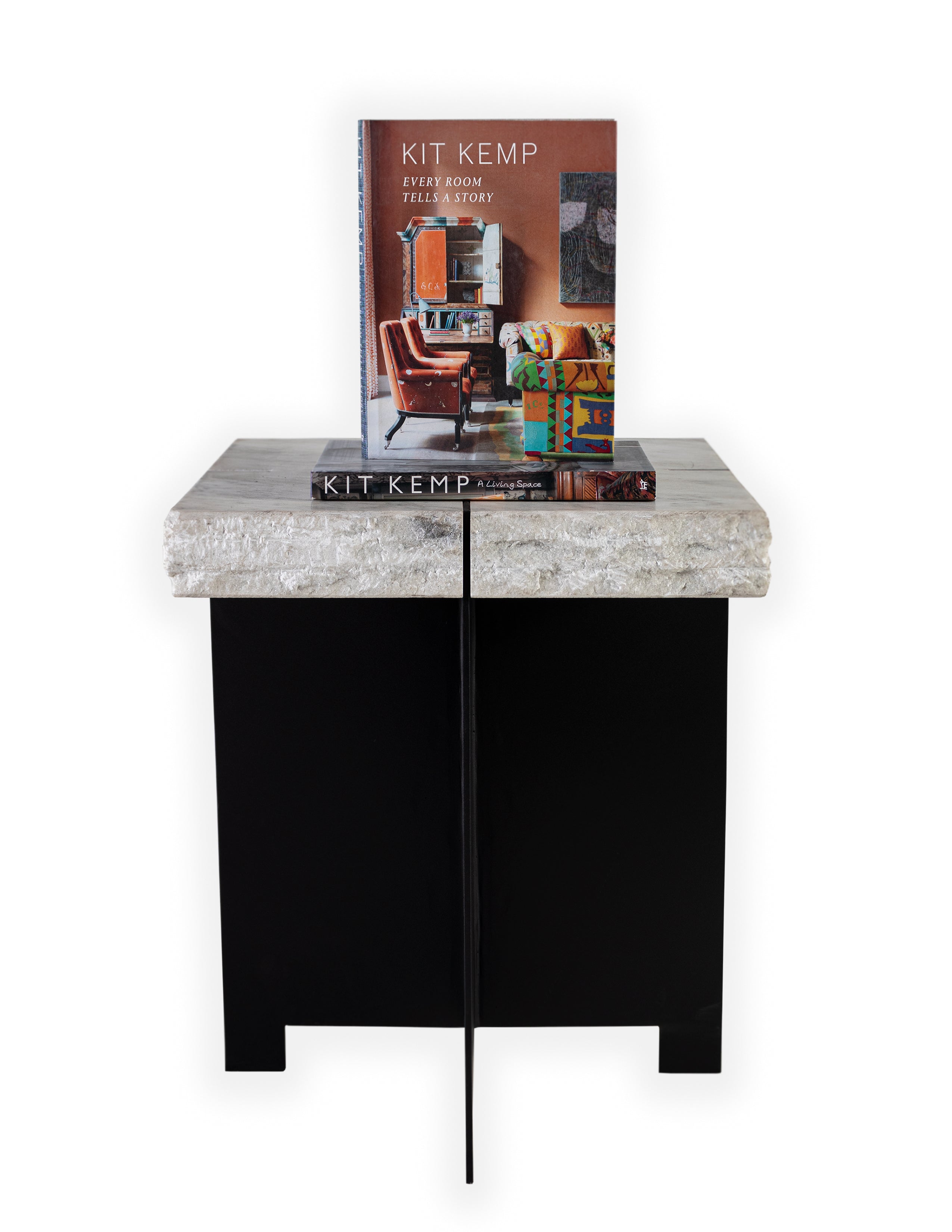 Modern Marble Side Table on Steel Base