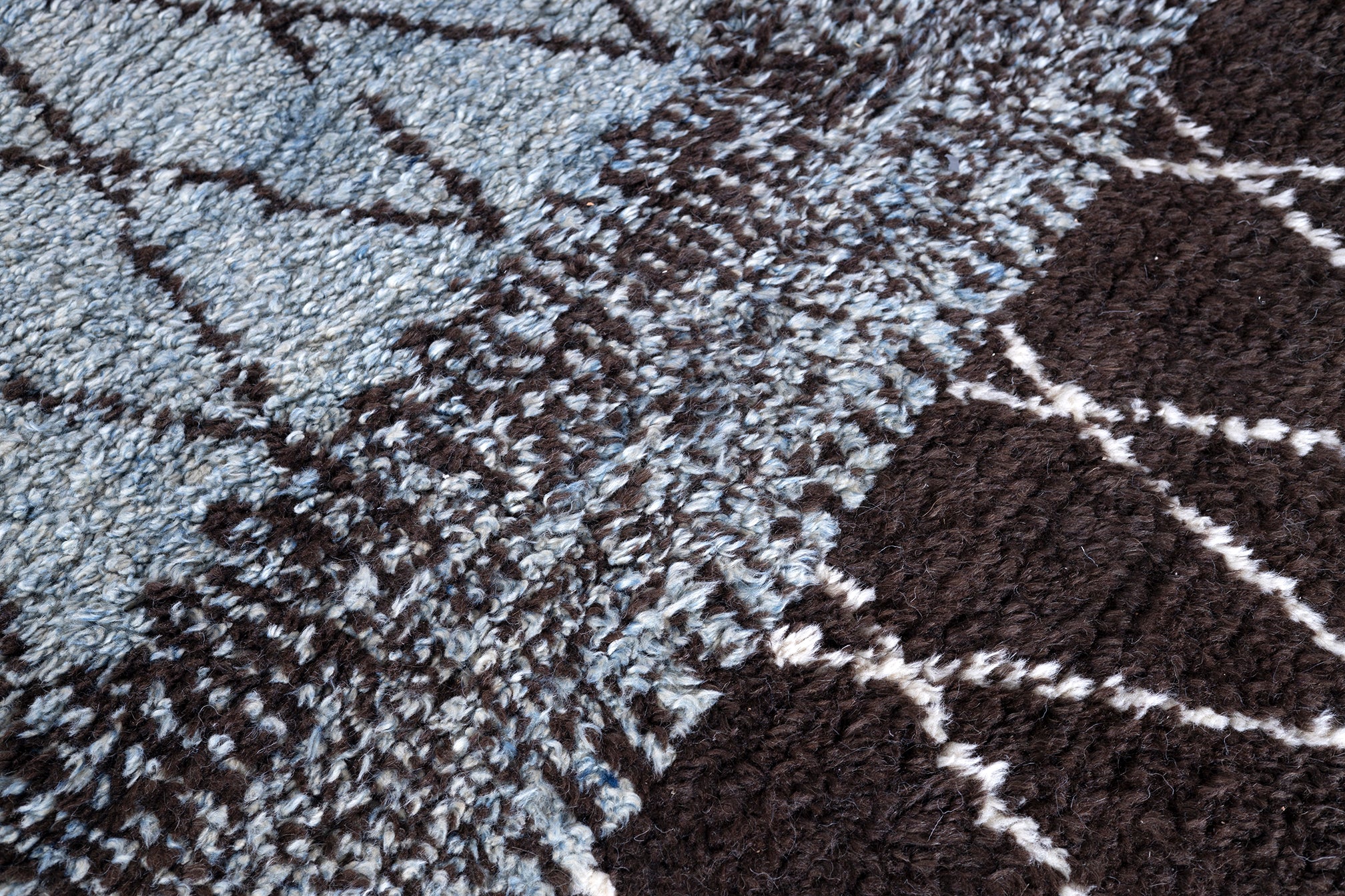 Hand Woven Turkish Tulu Rug in Tri Color Weave